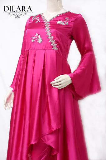 Shocking Pink Long Dress